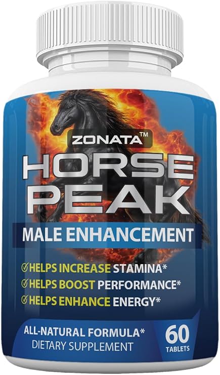Zonata Horse Peak Dietary Supplements for Men - Horse Peak Supplement Naturally Enhance Performance, Endurance, and Energy Levels* - Horse Peak Pills - 60 Count