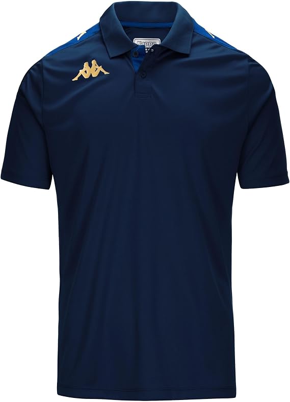 KAPPA IT Men's XL Blue Polyester Short Sleeve Polo Shirt