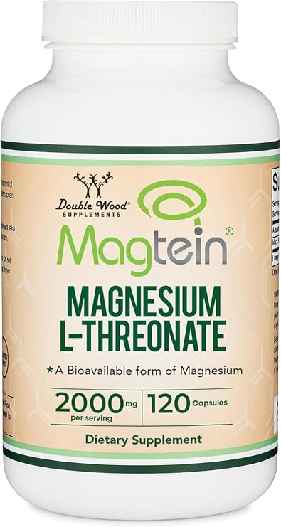 Magnesium L-Threonate 2,000mg Per Serving Magtein, Sleep Support, 120 Caps