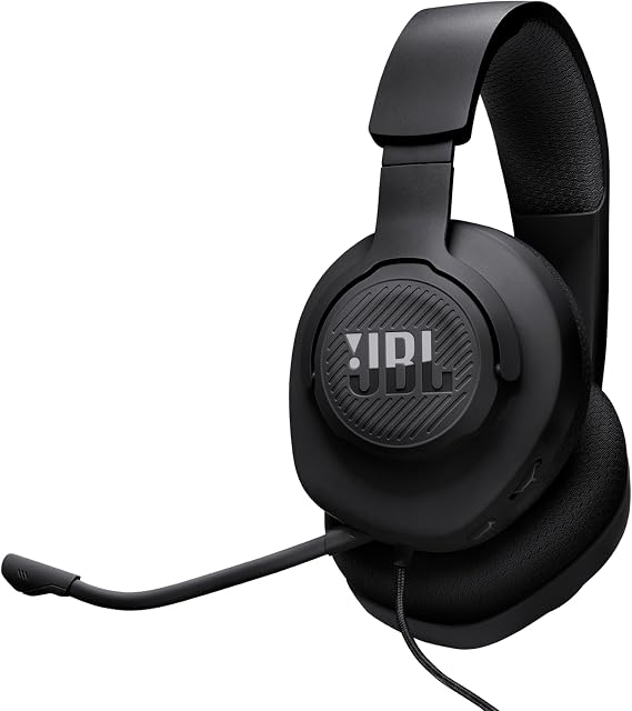 JBL Quantum 100M2 Wired Over-Ear Gaming Headset with JBL QuantumSOUND Signature and 3.5 mm Headphone Jack, Multi-Platform Compatibility, Detachable Mic, Mute Option, Black