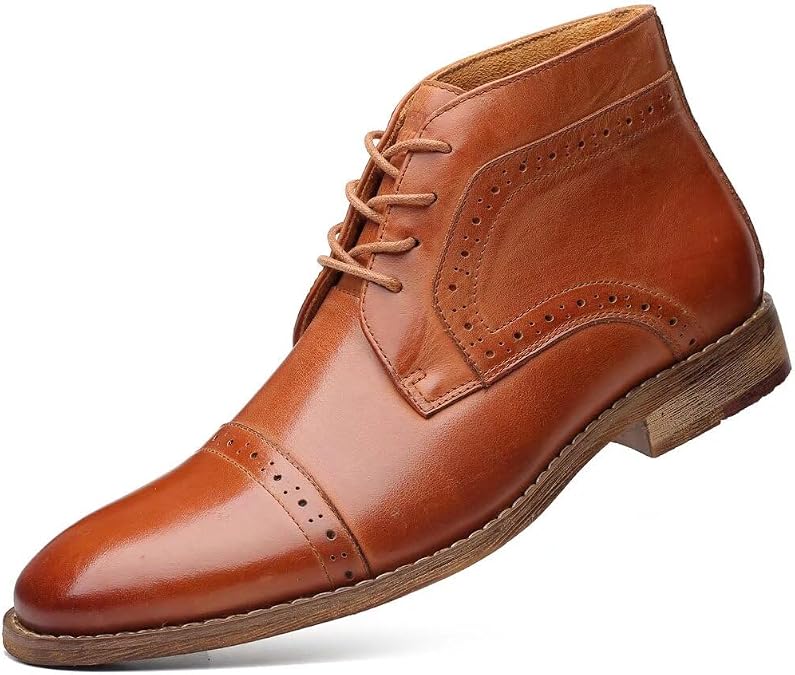 Arkbird Chukka Boots for men, Grainy Leather Lace-up Ankle Boot Fashion and Comfort Casual Oxfords