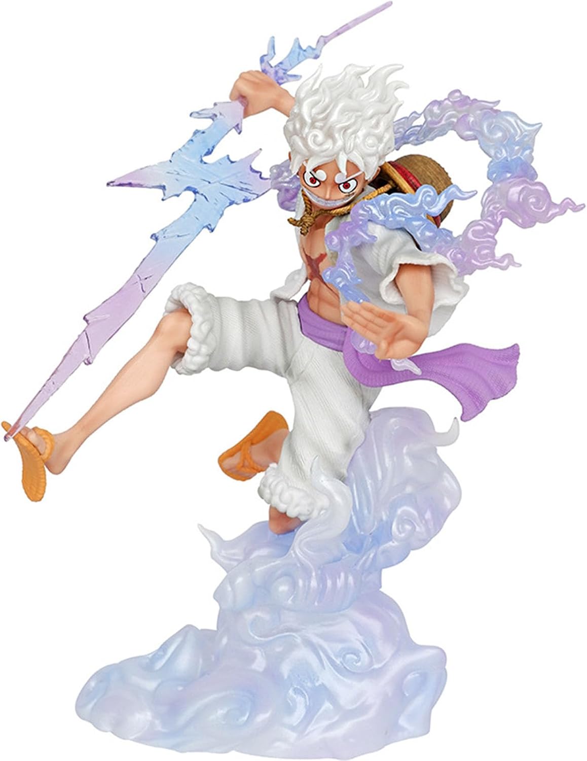 Sun God Luffy Figure Gear 5,Anime Figures Environmental PVC Collection Statue Model for Decoration Exquisite Birthday Gift