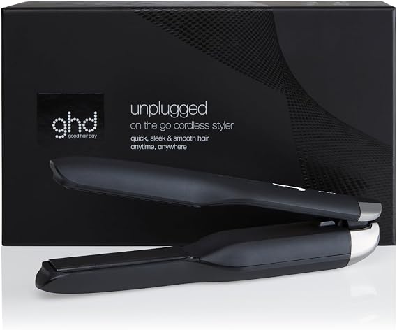 Ghd Unplugged Kablosuz Saç Düzleştirici, Siyah | Profesyonel saç düzleştirici 22 mm - hafif, kompakt - şekillendirme rötuşları - aşırı ısı olmadan - %65 daha fazla parlak saç