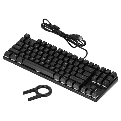 Magic Refiner Gaming Keyboard 87 Keys Portable RGB Backlit Ergonomic Mechanical Keyboard for Laptop PC