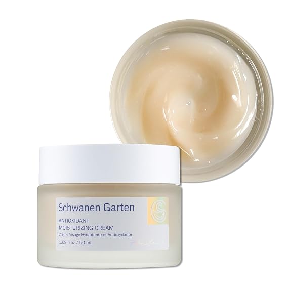 Schwanen Garten Moisturizing Cream 1.69oz / 50ml - Lightweight priming day moisturizer, Organically grown & Handpicked ingredients, SG Antioxidant source, Vegan, Clean beauty, Korean skincare