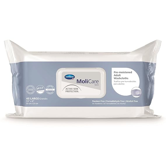MoliCare Personal Wipe Soft Pack Aloe / Lanolin Scented 48 Count, 225600 - 1 case = 576 sheets