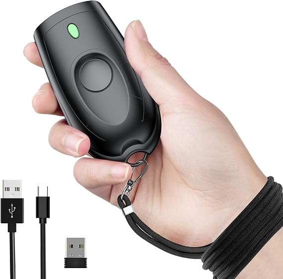 Symcode Bluetooth 2D Barcode Scanner Mini Portable QR Code Scanner 3-in-1 Bluetooth & 2.4G Wireless & USB Wired Barcode Scanner with Android,iOS,Computers,Windows