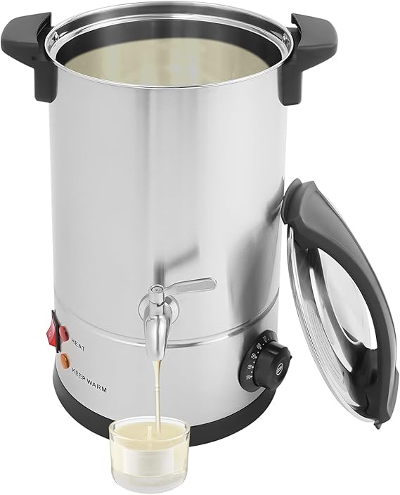 Wax Melter for Candle Making - 8L/270.5 oz Electric Candle Wax Melter Adjustable Temperature, Non Clogging and Easy to Clean for Melting Wax, Boiling Water, Making Tea and DIY Hobbies (Silver)