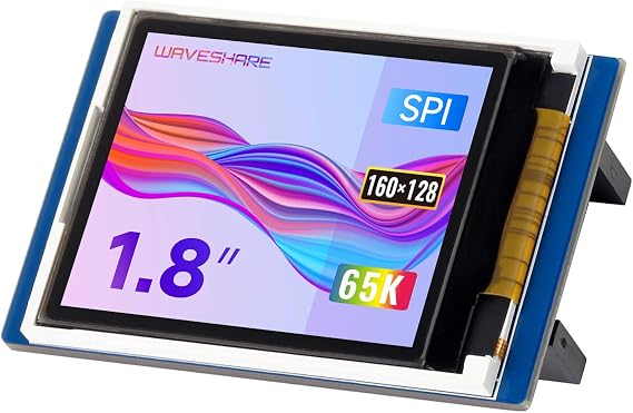Waveshare 1.8inch LCD Display Module for Raspberry Pi Pico 65K RGB Colors 160128 Pixels SPI Interface  with Raspberry Pi Pico C/C++ and MicroPython Demo