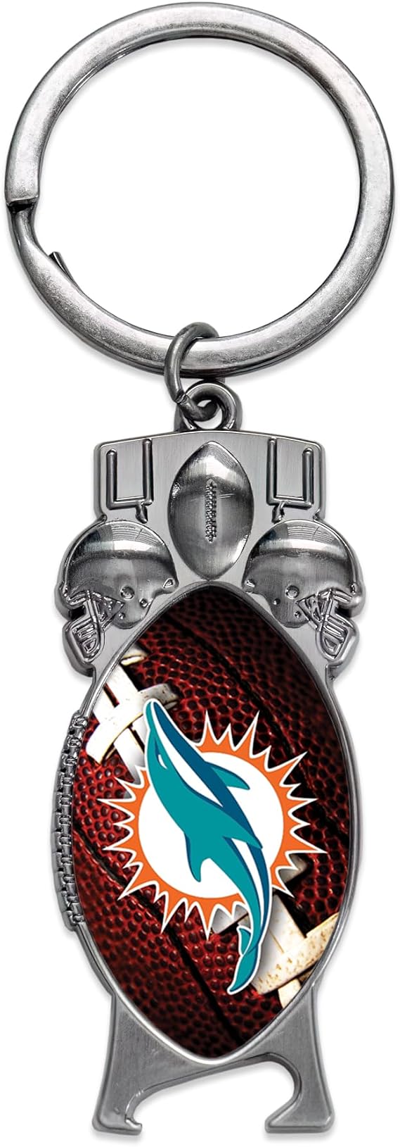 Rico Industries NFL Football Sculpted Bottle Opener Keychain - Car Accessory