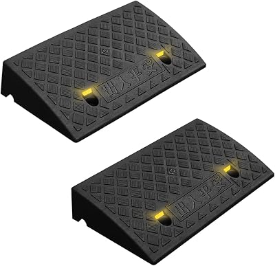 YYDS Industry Driveway Curb Ramps - 2PCS High 4in Black