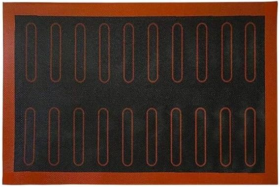 18/20/44 Eclair Pastry Non Stick Silicone Mat Baking Liner Sheet Macaron Cookie Tart Bread Cake Mold for Baking Accessories Confectionery Tools, Bakeware Mat,Cake Loaf Baking Mould (20 Eclair)