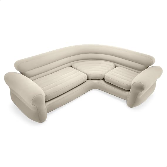 Intex Inflatable Corner Sofa, L-Shaped Couch Family Lounge
