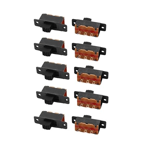 uxcell 10Pcs 2 Position 3P SPDT Micro Miniature PCB Slide Switch Latching Toggle Switch (Pack of 10)