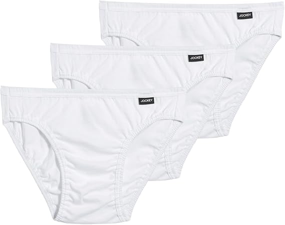 Jockey Elance Bikini- 3 Pack - 100% Cotton Underwear for Men