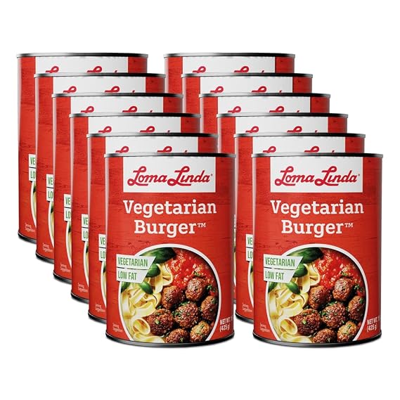 Loma Linda Vegetarian Burger, 15 oz Cans (12 Pack)