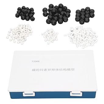 Molecular Crystal Structure Model Kit Educational Science Teaching Aid for Schools Teachers Students Plastic Atoms Storage Box