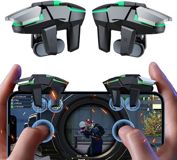 Mobile Triggers Mobile Game Controller 4 Triggers L1R1 L2R2 Compatible with PUBG COD Android iOS