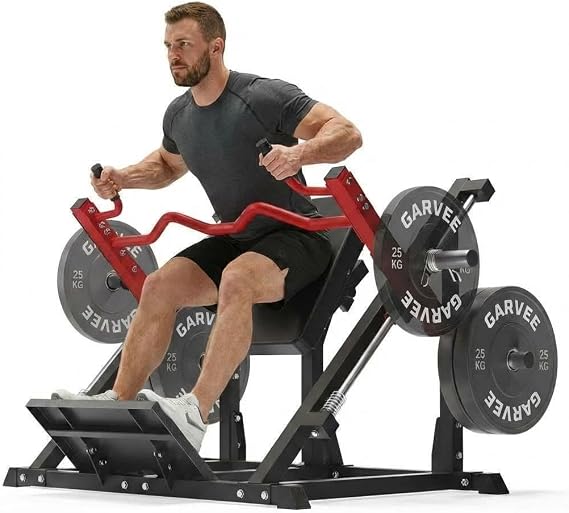 Linear Row Machine for Home Gym, Back Row Machine with Linear Bearing - Plate Loaded Seated Row Machine Protects Lower Back,Back & LAT Training Equipment, Gym Equipment for Small Spaces(NO Weights)