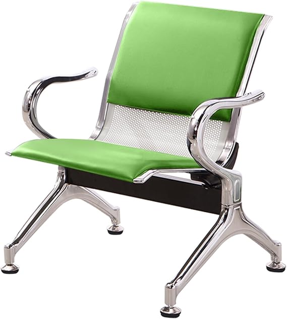FQMYLTYN Office Reception Chair, Waiting Room Guest Chairs Lobby Bench, Airport Reception Bench with Arm and Backrest, for Hospital Bank Salon Barber Hall Room Conference(Green)