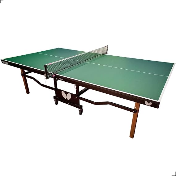 Butterfly Nippon 22 Ping Pong TableIndoor Rollaway Table Tennis TableBuilt Like A Tankfor Tournament, Club, Home Game Room, InstitutionProfessional Ping Pong Net IncludedPlayback Option