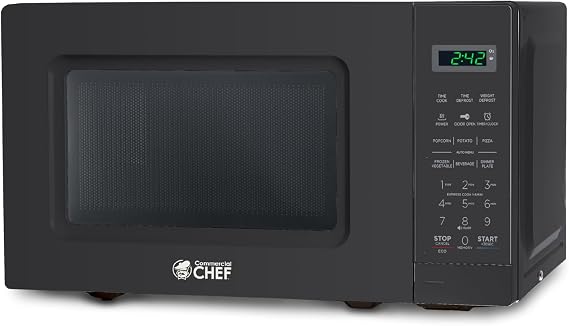 Commercial Chef 0.7 Cu. Ft. Countertop Microwave Oven, CHM7MB, Black