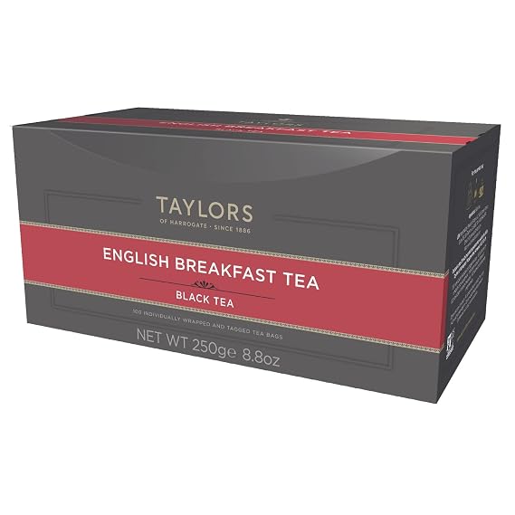 Taylors of Harrogate English Breakfast Black Tea, 100ct (Pack of 1)