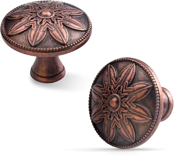 10 Antique Brass & Antique Copper Cabinet knobs