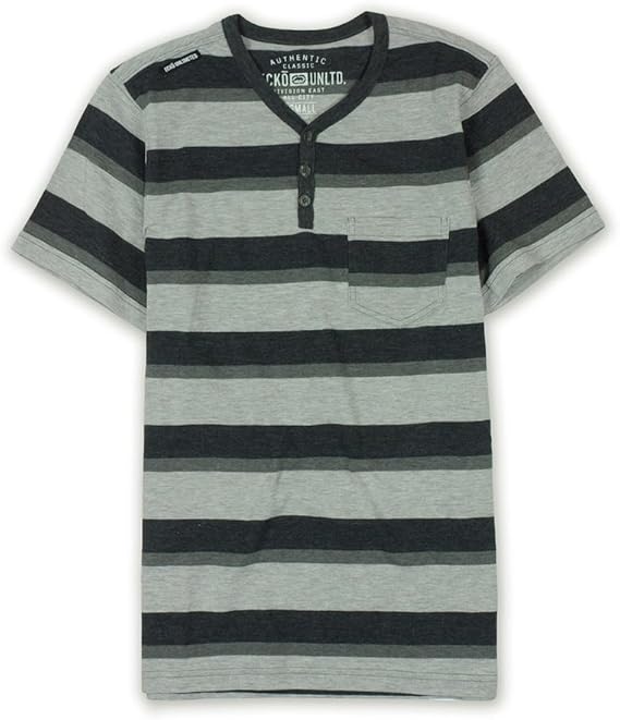 Ecko Unltd. Mens Heather JSY Stripe Henley Shirt