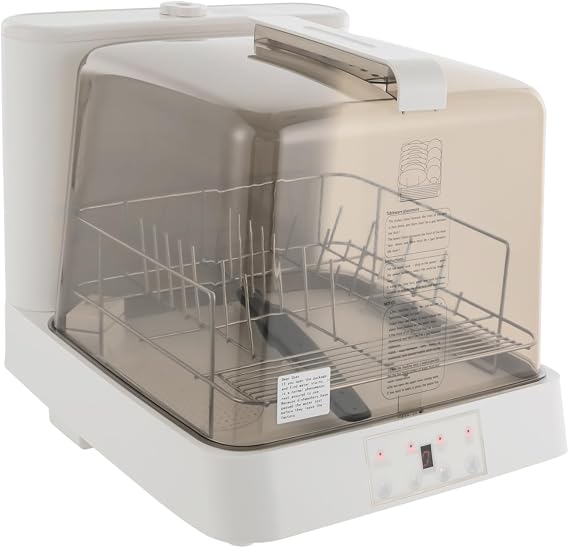 Portable Countertop Dishwasher, Modern Visible Countertop Dishwasher with 360Rotating Spray & Multiple Cleaning Modes, Air-Dry Function, Electric Tabletop Dishes Dishwasher for Home, Apartments