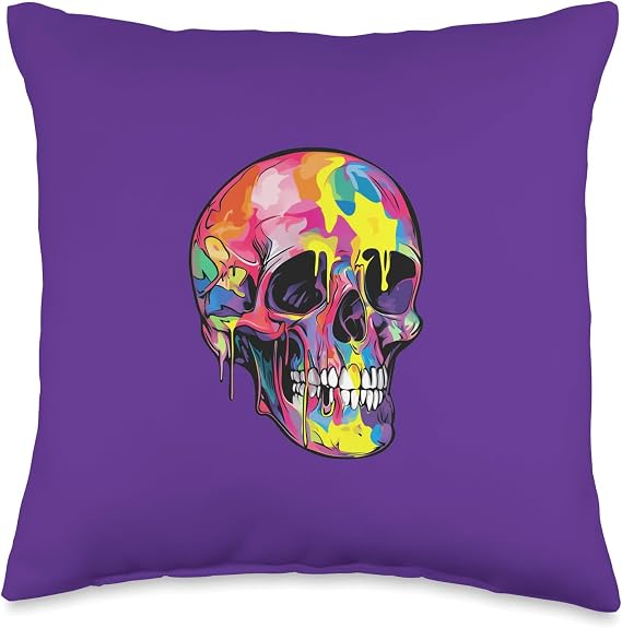 Skelly Throw Pillow