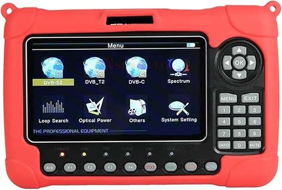 WS-6980 DVB-S2/T2/C COMBO Satellite Signal SatFinder Meter 7" Inch H.265 MPEG-4 Spectrum Analyzer Satellite Sat Finder