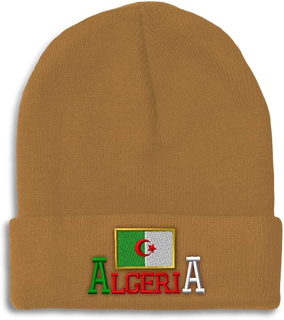Custom Beanies for Men Algeria Algerian Flag Berber Algiers Skull Cap Winter Hats Women One Size
