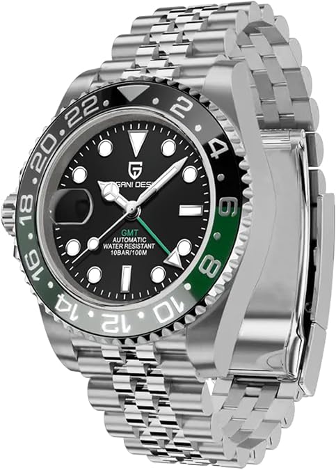 BY BENYAR Pagani Design Men's Watches GMT Automatic Watch for Men Sapphire Glass Fashion Business Stainless Steel 100M Waterproof Men's Wrist Watches PD-1662