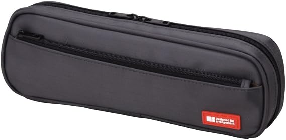 LIHITLAB Pen Case, 9.4 x 1.8 x 3 inches, Black (A7552-24)