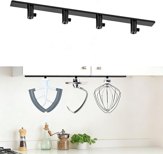 4 Pack Stand Mixer Attachment Holder Organizer Compatible with Kitchenaid Mixer Accessories, Quick & Easy Installation for Storage Organize Your Kitchen Aid Mixers Accessories and Attachments