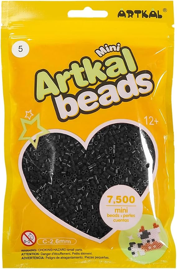 ARTKAL Mini Fuse Beads 7500 Pcs Melty Beads (Black)