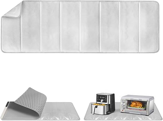 FYY Heat Resistant Mat for Food Warming Mats 45.3x15.4 inch | Countertop Protected, Up to 50% Temperature Block, Foldable and Space-Saving, Waterproof (Not Include Food Warming Mat)