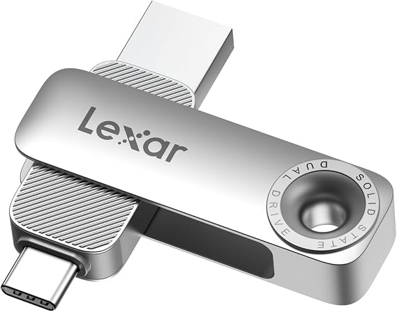 Lexar D50E 512GB Solid State Dual Drive, Up to 400MB/s Read 400MB/s Write