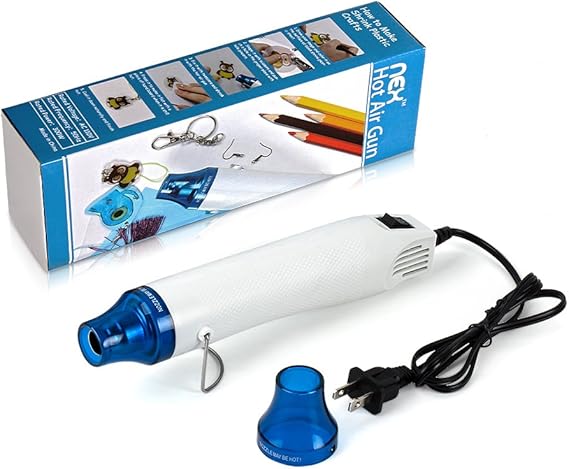 NEX Mini Hot Air Gun, 110V 300W Portable Heat Shrink Gun for Embossing Wrapping Paint Drying Crafts Electronics DIY
