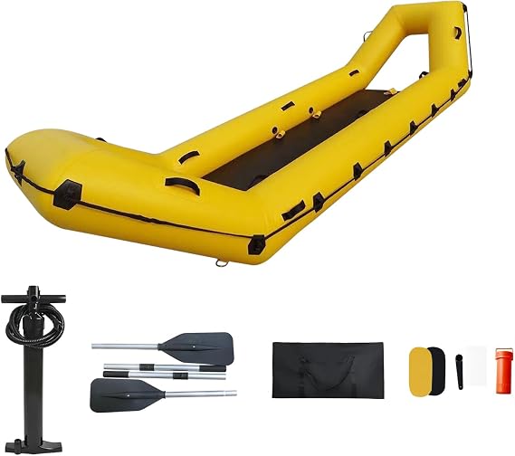 Inflatable Rescue Board Water Rescue Sled Inflatable Floating Mat Jet Ski Rescue Sled Board for Emergency Rescue By Snow, Ice, Big Wave Surfing