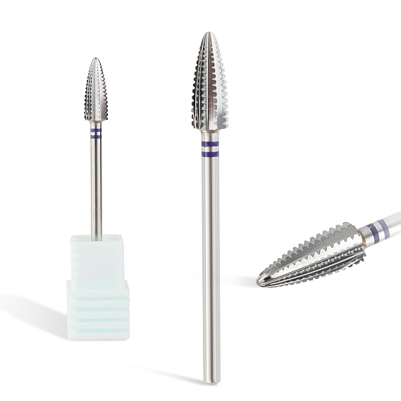 Qunzhao Tungsten Steel Nail Drill Bits, Professional Manicure Tools (01 medium)