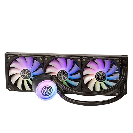 KINGCOOL Aqua Freeze AIO Cooler 360mm Radiator Liquid CPU Cooler RGB All-in-One Water Cooling System, 3x120mm ARGB Fans, AMD AM5/AM4 Intel LGA1800/1700/115X Sockets Compatible (360mm, Black)