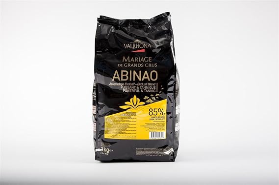 Valrhona Dark Chocolate Pistoles - 85%, Abinao - 1 bag, 6.6 lb