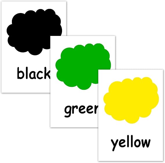 Flash Cards Colors ■A5 Size■ English  Flashcards, English word cards Colors ■A5 size