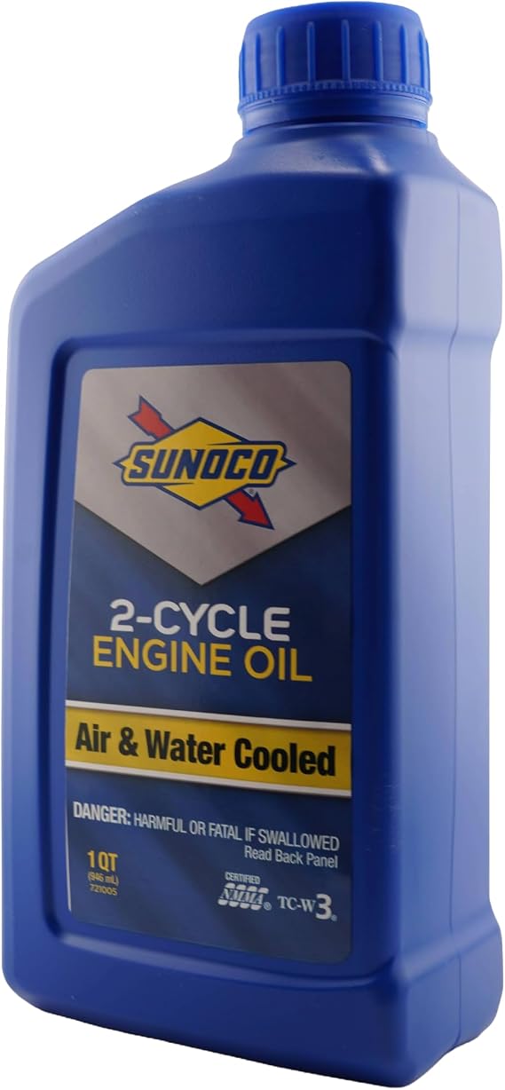 SUNOCO 721005 2-Cycle Engine Oil 1 Quart TC-W3 Certified Air & Water Cooled