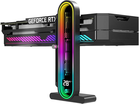 TGDGAMER GPU Support Bracket with ARGB, Temp Display & Height Adjustable