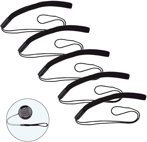 ULBTER Elastic Lens Cap Keeper for Canon Nikon Sony Fujifilm Cameras[5Pack] | Lens Cover Leash Compatible with Canon/Nikon/Sony/Fujifilm/Olympus/Panasonic Camara and More Anti Lost