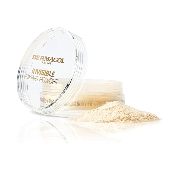 Dermacol Invisible Fixing Powder, Translucent Setting Powder, 0.46oz, Light