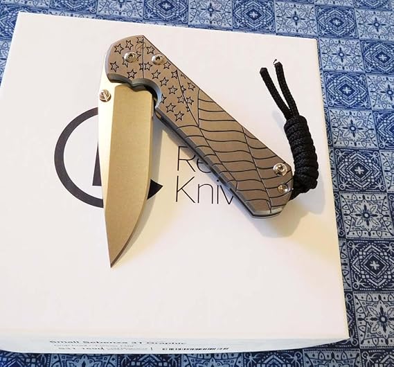 Chris Reeve Knives Small Sebenza 31 - 2022 CGG "Forever Flag" - Drop Point - Glass Blasted - S31-1690